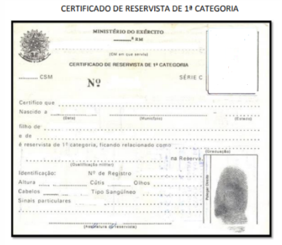 Certificado de Reservista